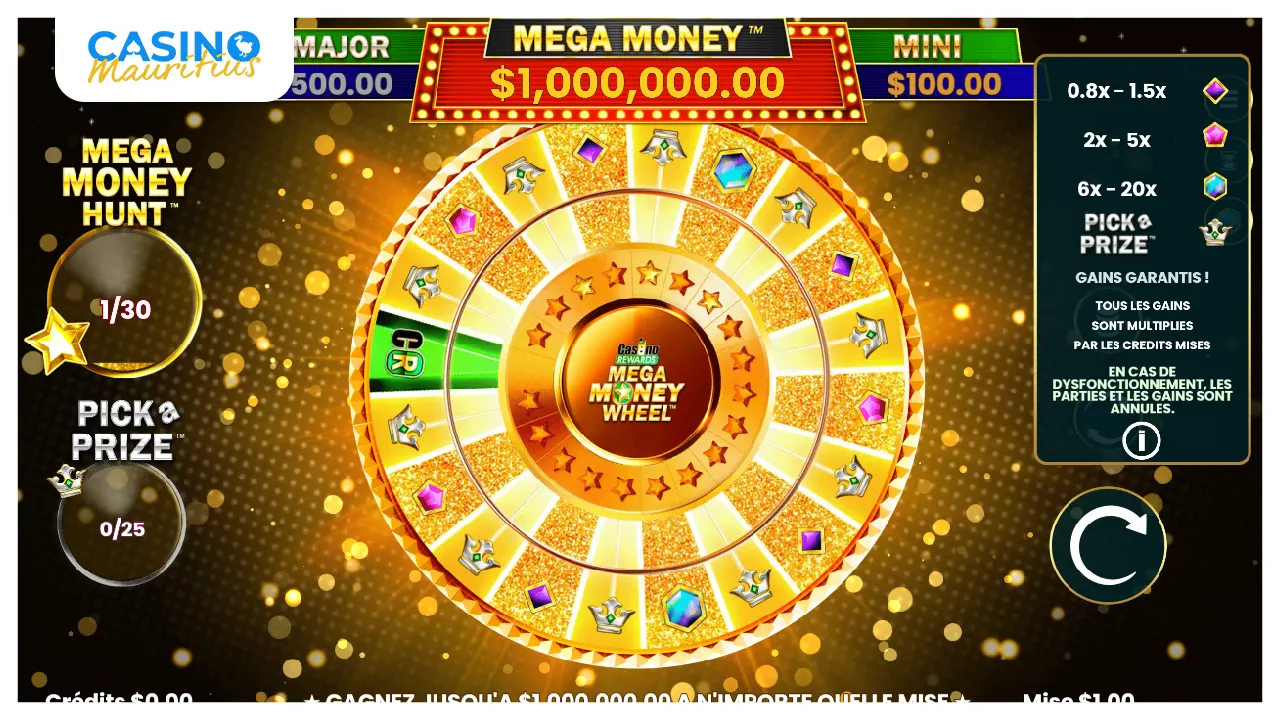 Casino Rewards Mega Money Wheel Screenshot m2