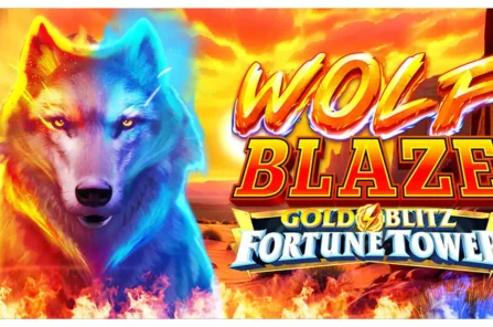 Wolf Blaze Glod Blitz Fortune Tower slot cover