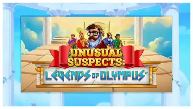 Unusual Suspects Legends of Olympus slot cover