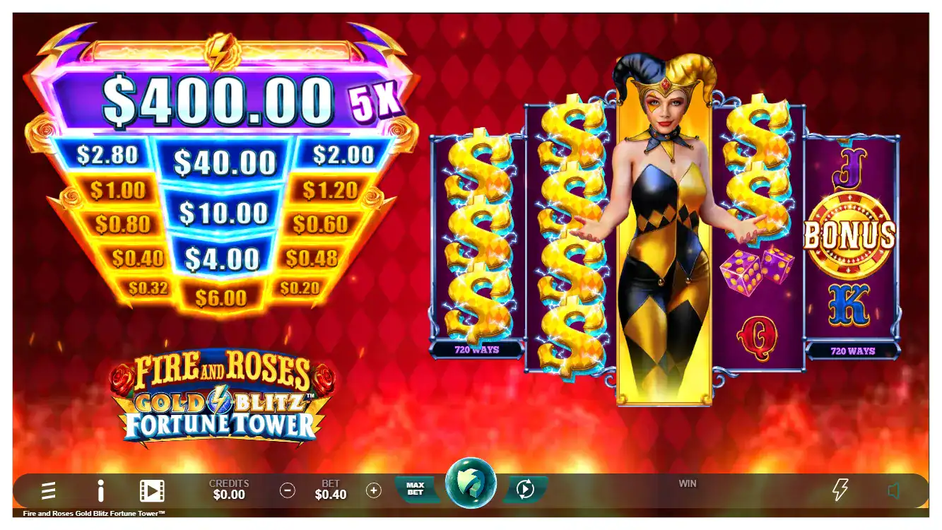 Fire and Roses Gold Blitz Fortune Tower s1