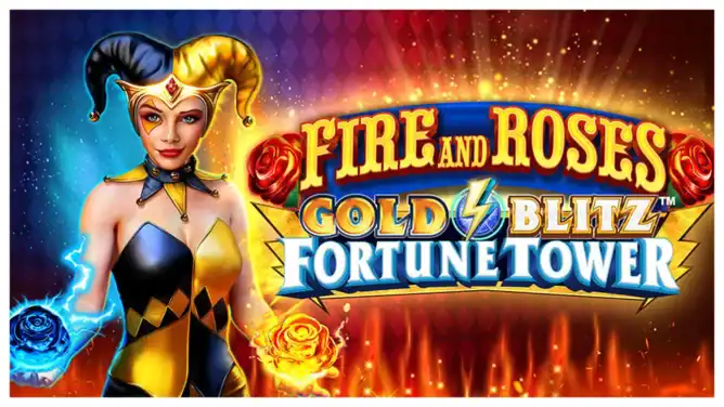 Fire and Roses Gold Blitz Fortune Tower slot cover