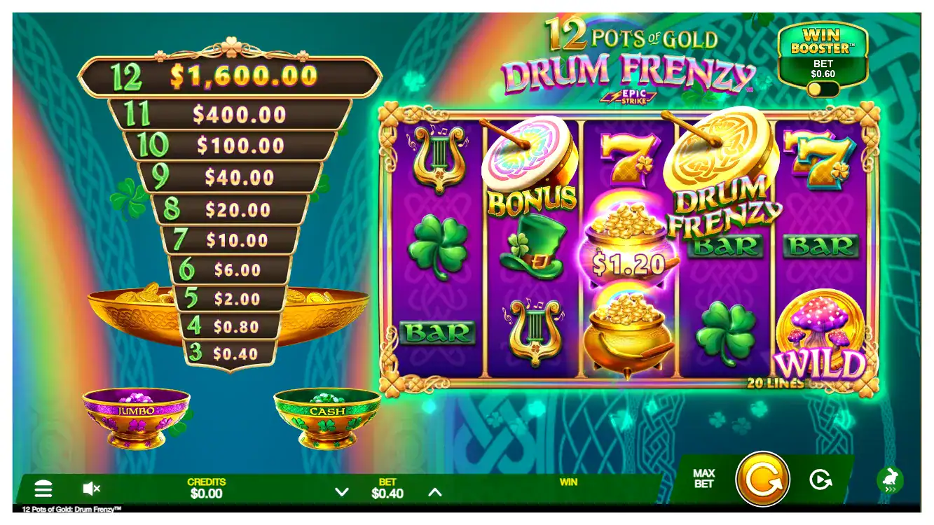 12 Pots of Gold Drum Frenzy s1