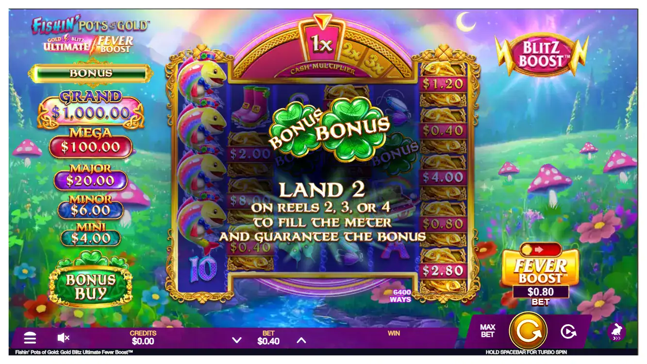 Fishin' Pots of Gold Gold Blitz Ultimate Fever Boost s2